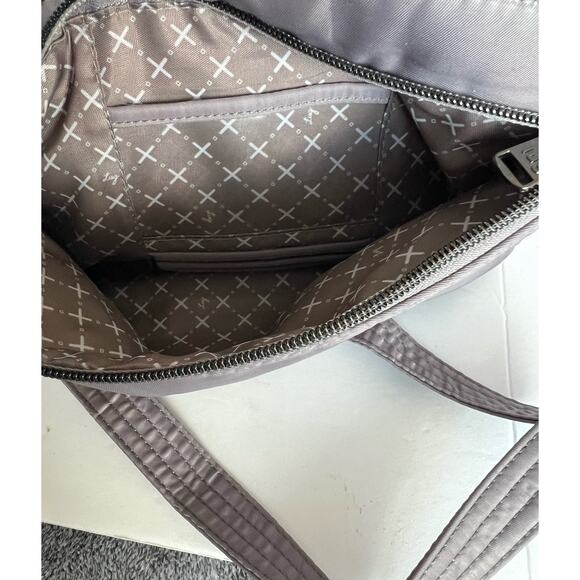 LUG Pacer Versatile Studded Gray Travel Crossbody Organization Purse Shoulderbag - Picture 9 of 16